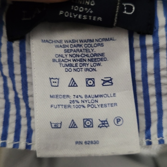 LANDS' END | Volley striped seersucker mesh lined swim shorts - Picture 5 of 8